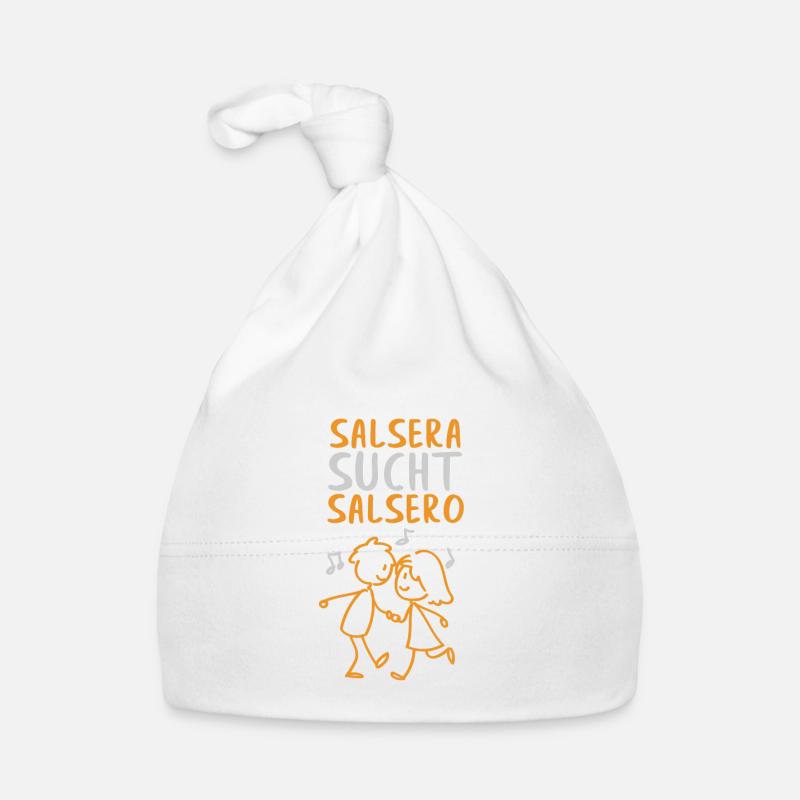 Salsera et salsa danse salsa - Bonnet bio Bébé - blanc