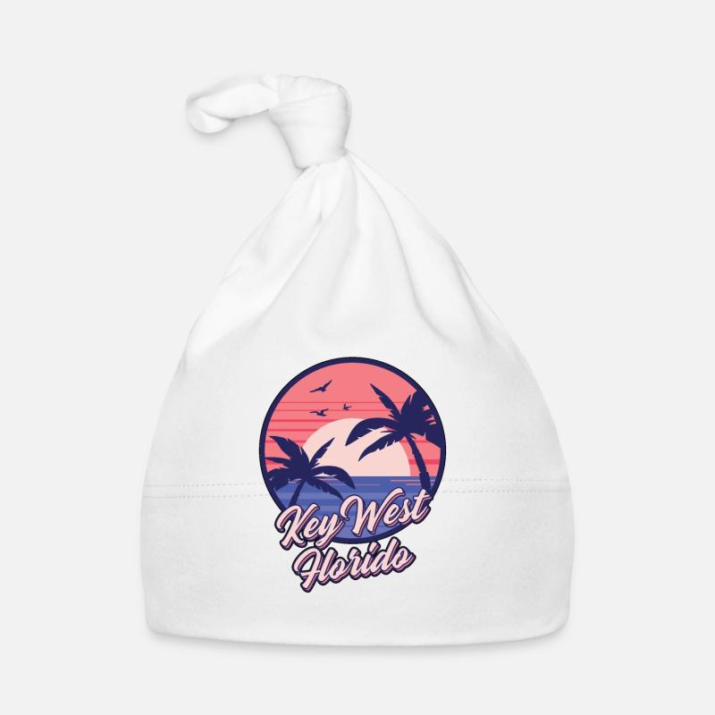Key West Florida Sunset Beach Summer Seawaves Organic Baby Cap
