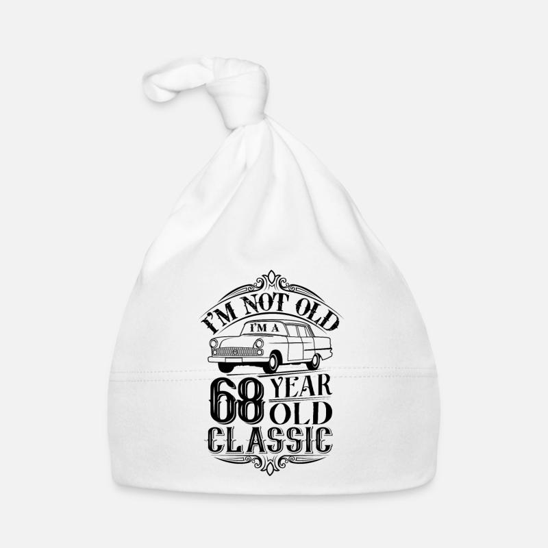 68. Geburtstag Klassiker Oldtimer Baby Bio-Mütze
