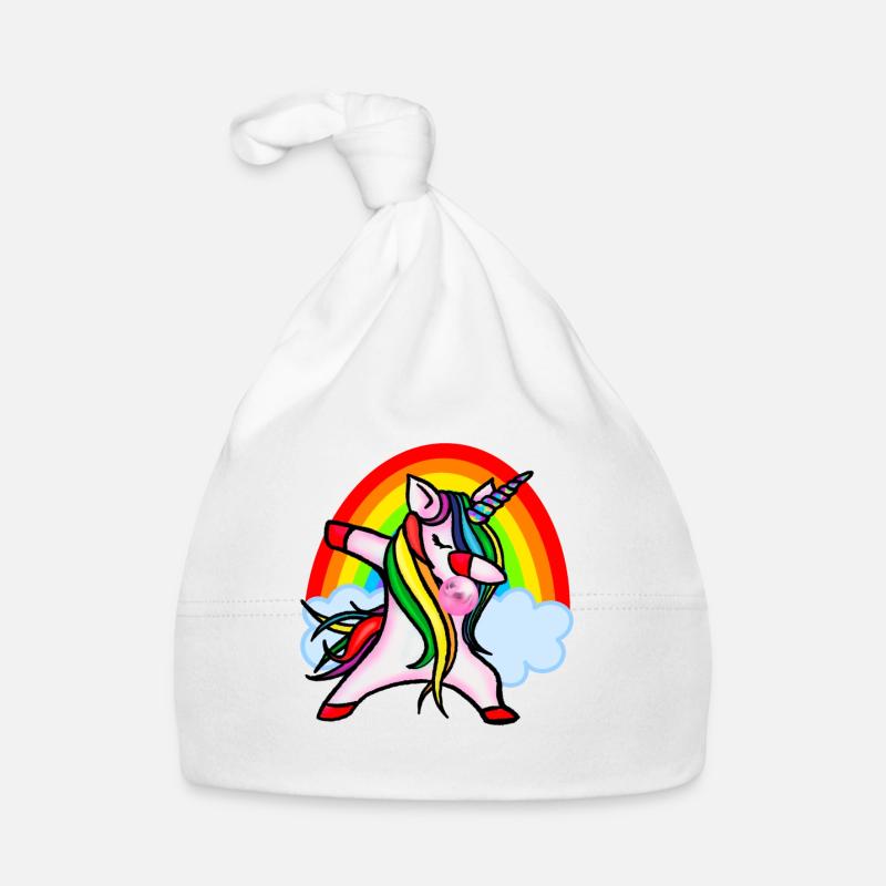 Dabbing Unicorn with Chewing Gum Rainbow dabbing Organic Baby Cap
