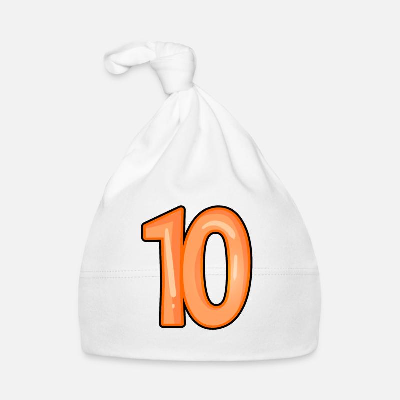 Numéro 10 - Bonnet bio Bébé - blanc