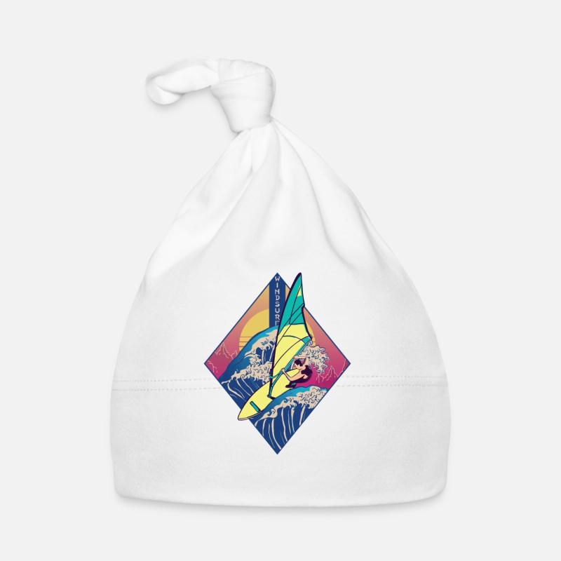Planche à voile planche à voile Planche à voile Vaporwave Bonnet bio Bébé