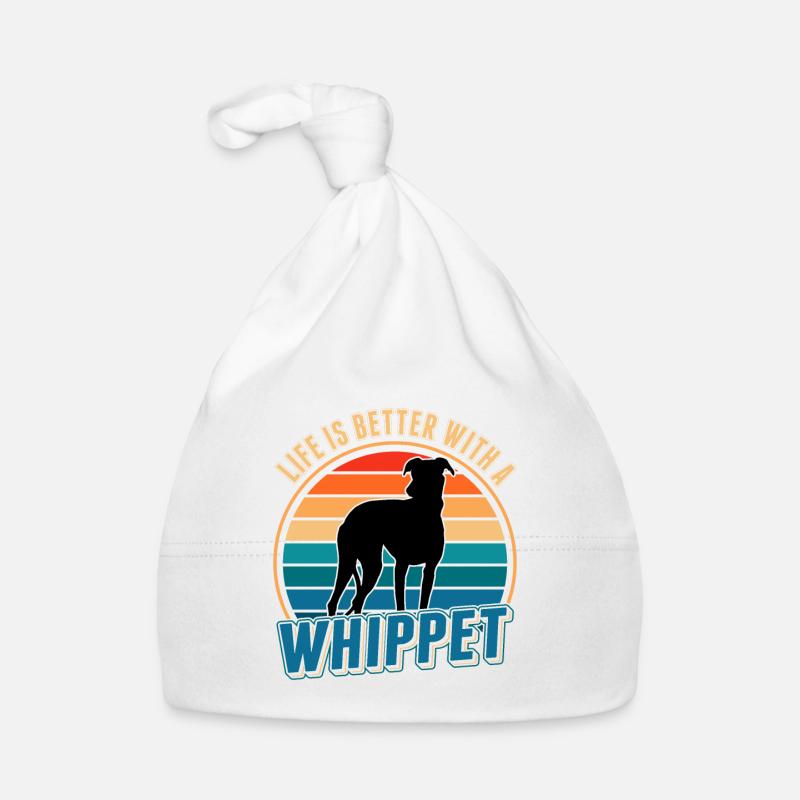 Life is better with a Whippet lévriers Sighthound Bonnet bio Bébé