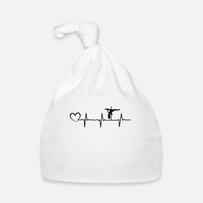 Pole Dance cardio cœur Pole Dancing Silhouette Bonnet bio Bébé
