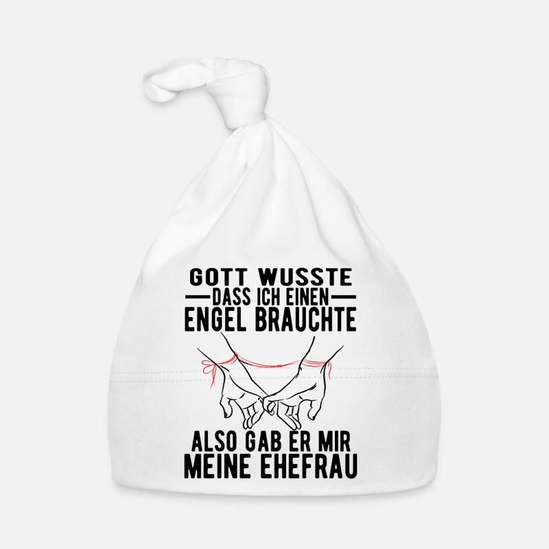 Gott Wusste Dass Ich Einen Engel Gab Er Mir Meine - Baby Bio-Mütze - Weiß