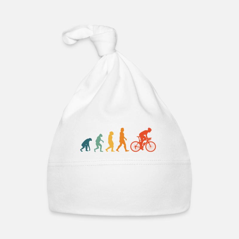 Bicycle Evolution Retro Bike Tour Cyclists Organic Baby Cap