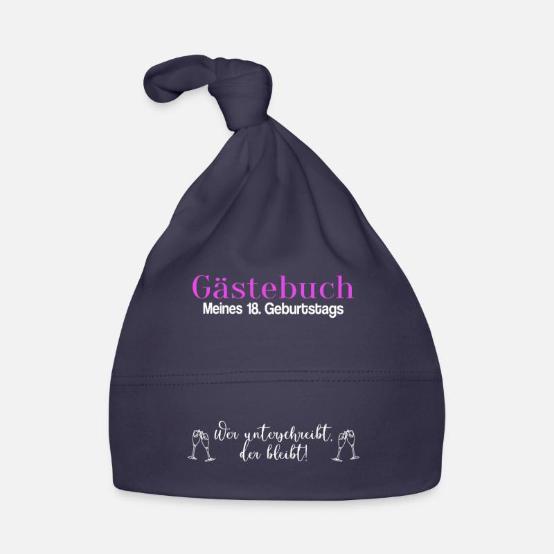 Gästebuch Mädchen 18. Geburtstag Unterschrift Baby Bio-Mütze