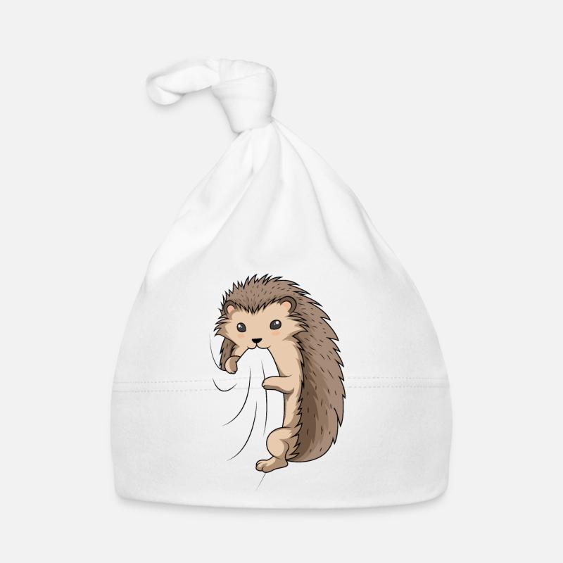 Igel - Baby Bio-Mütze - Weiß