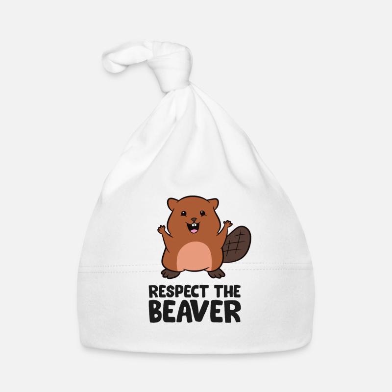 Respektiere den Biber Liebe Biber Baby Bio-Mütze