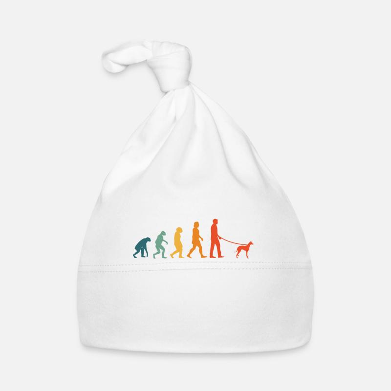 Whippet Evoluition Retro Windhund Sighthound Baby Bio-Mütze