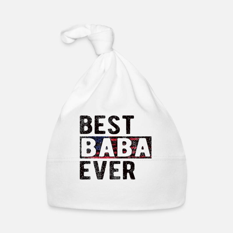 Bester Baba Opa Vatertag Baba Großvater Papa Baby Bio-Mütze