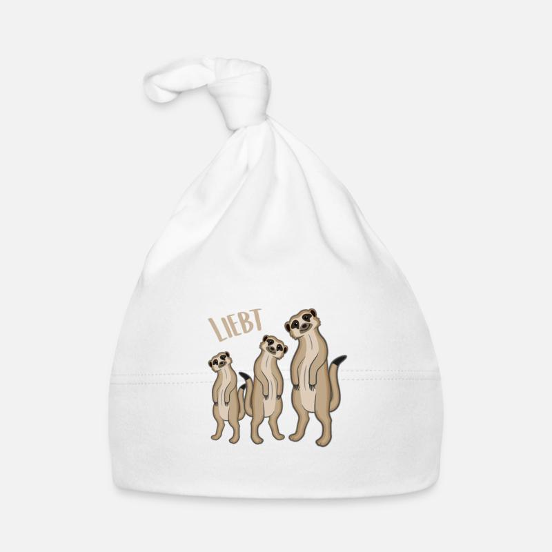 Erdmännchen Lustiger Spruch Geschenk Mädchen - Baby Bio-Mütze - Weiß