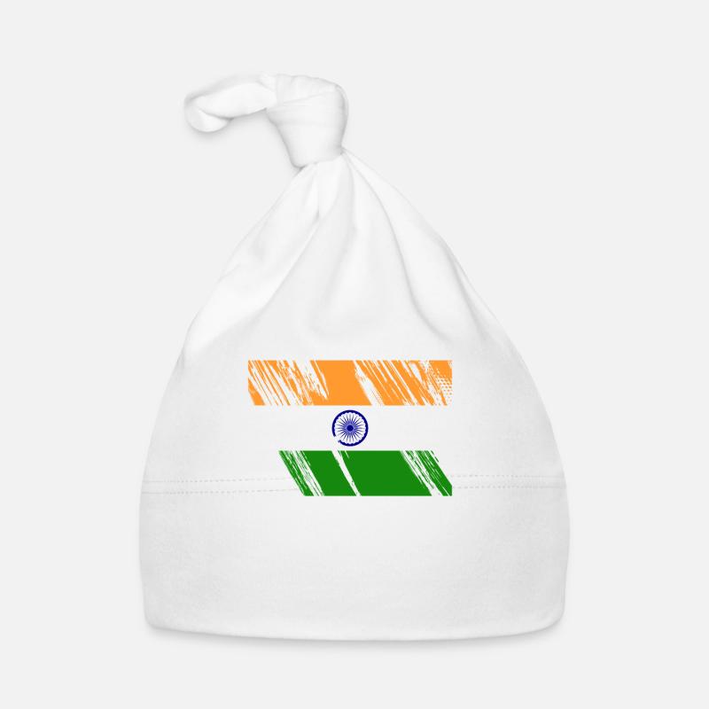 India Flag Organic Baby Cap