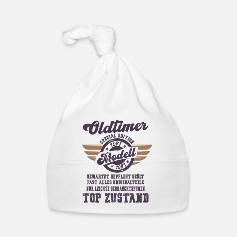 Oldtimer Modell Retro Flügel Geschenk Baby Bio-Mütze