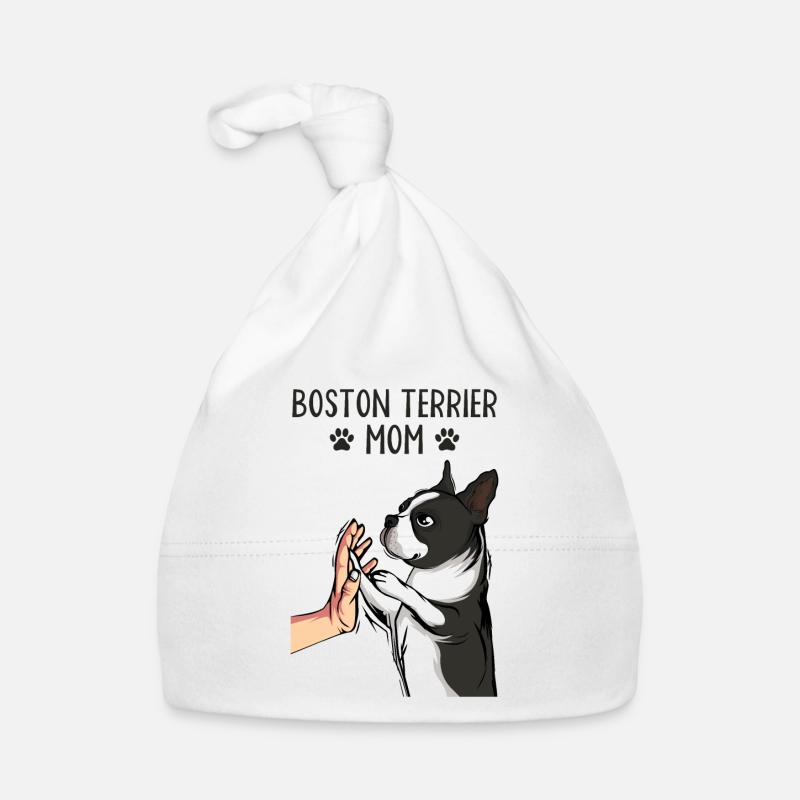 Boston Terrier mère chiens maman maîtresse Bonnet bio Bébé