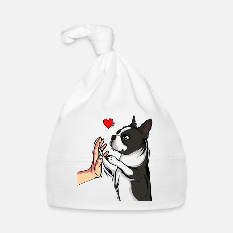 Boston Terrier chiens Chère maîtresse Bonnet bio Bébé