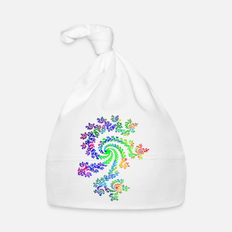 Fraktal Farbenfroh Baby Bio-Mütze