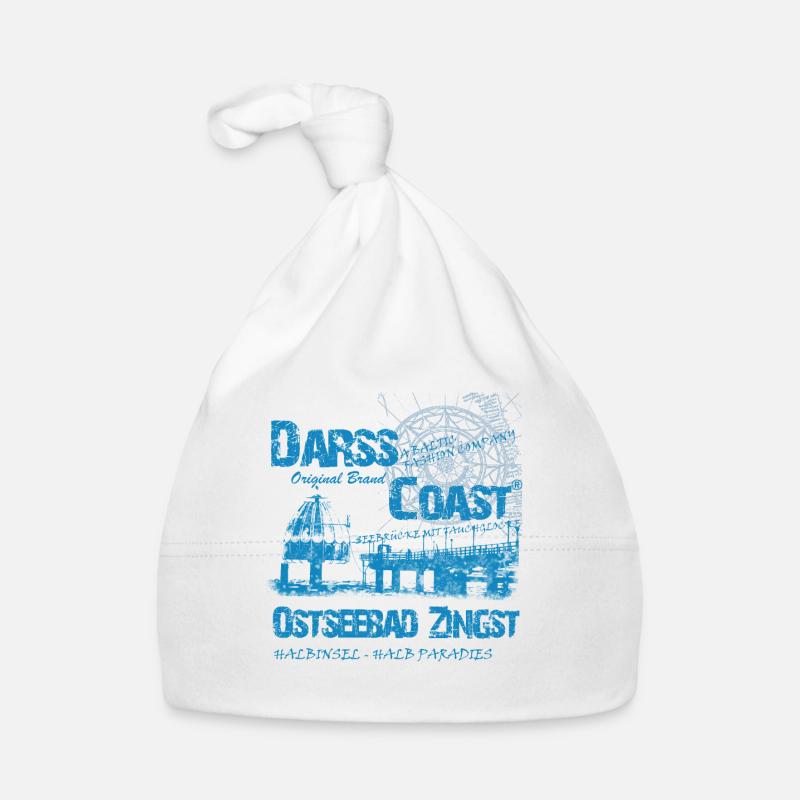 DarssCoast - Ostseebad Zingst - Baby Bio-Mütze - Weiß