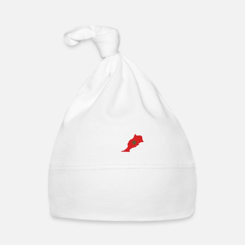 Maroc Battements de coeur Drapeau Du Maroc Bonnet bio Bébé