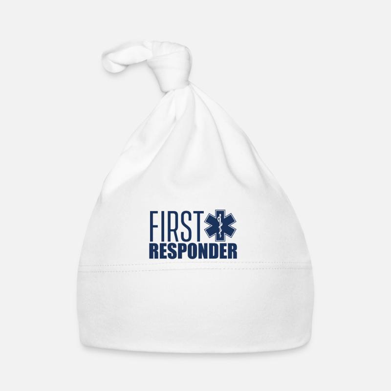Équipe des premiers intervenants d’urgence - Bonnet bio Bébé - blanc