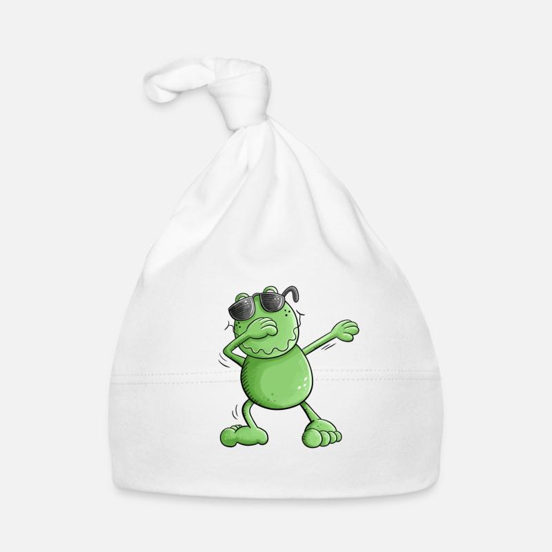 Cool frog with sunglasses Make the Dab Dance Organic Baby Cap