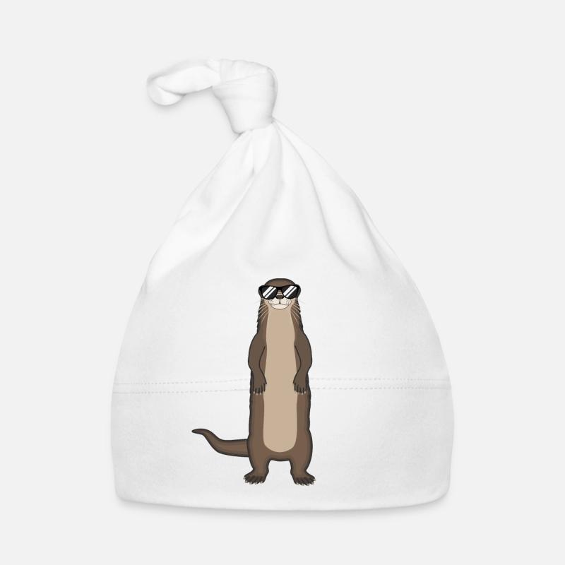 Otter Funny Otter Sunglasses Gift Organic Baby Cap