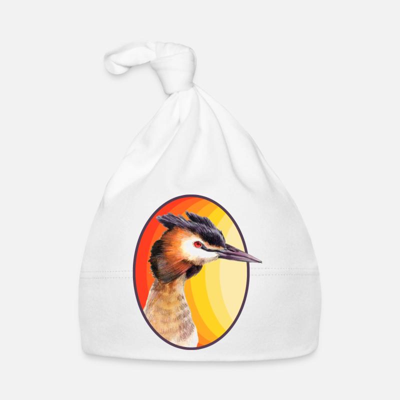 Great crested grebe Organic Baby Cap