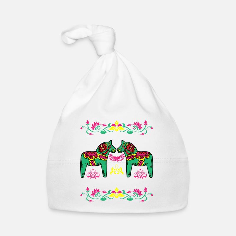DalaPferd Paar by The Manzanita´s Baby Bio-Mütze