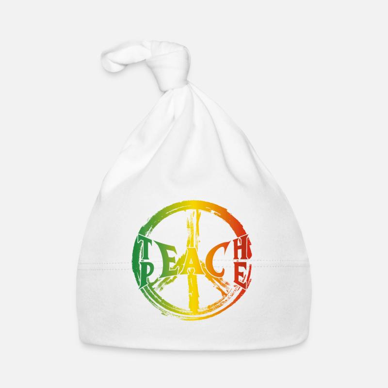 Teach Peace Baby Bio-Mütze