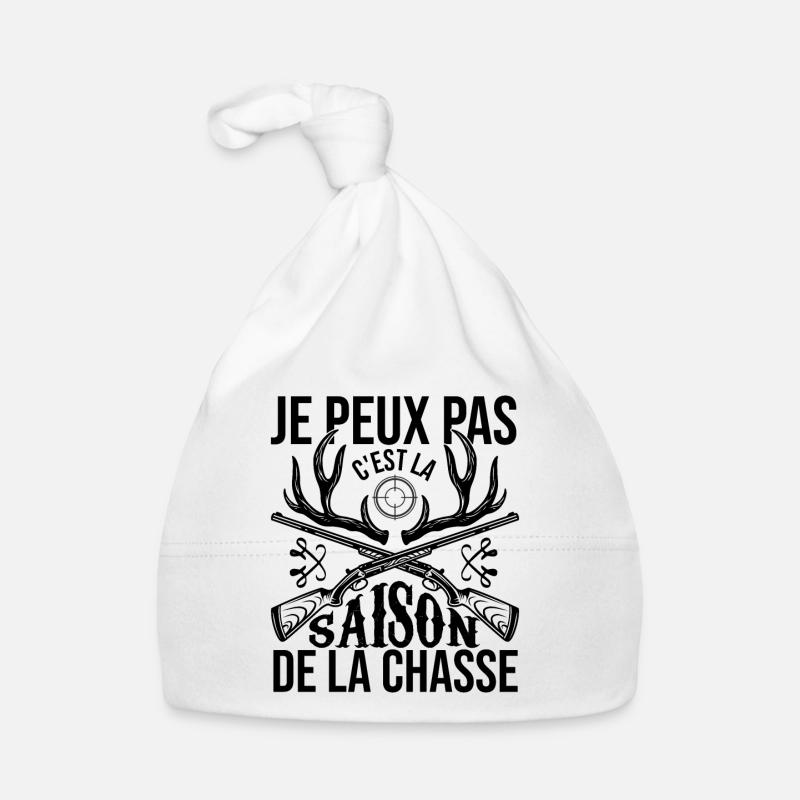 Je Peux Pas C'est La Saison De La Chasse Humour Bonnet bio Bébé