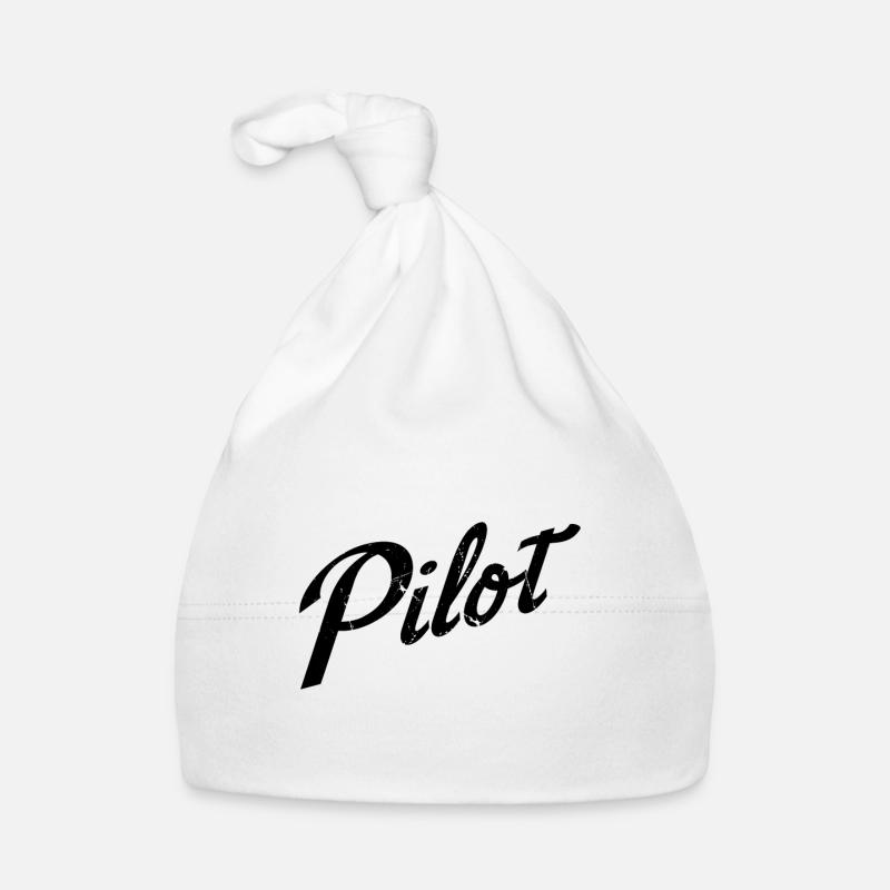 Avion - Bonnet bio Bébé - blanc