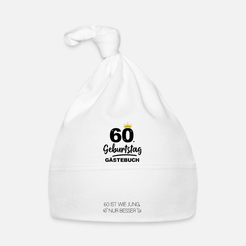 60. Geburtstag Gästebuch Geschenk Baby Bio-Mütze