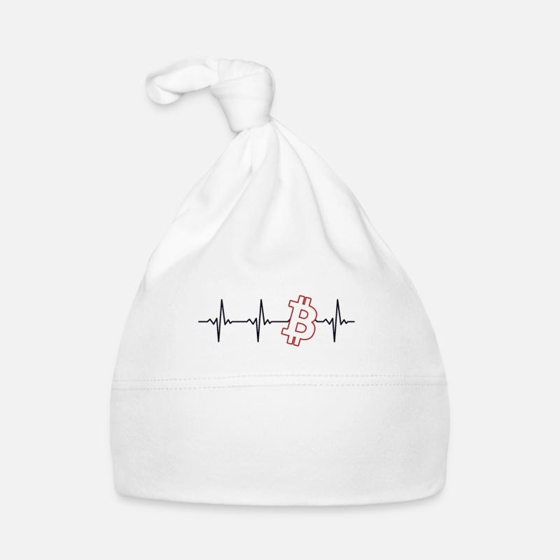 Bitcoin Heartbeat Crypto Cryptocurrency Organic Baby Cap