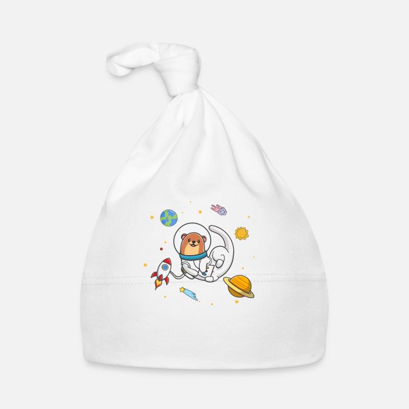 Loutre de mer - Bonnet bio Bébé - blanc