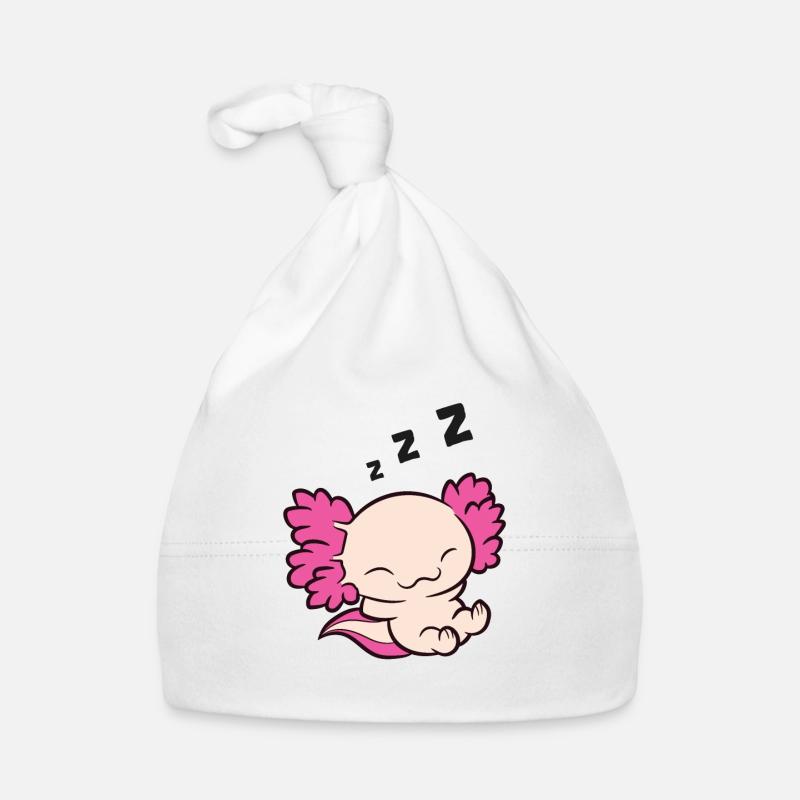 Schlafender Axolotl Cute Lazy Axolotl Schlafend Baby Bio-Mütze