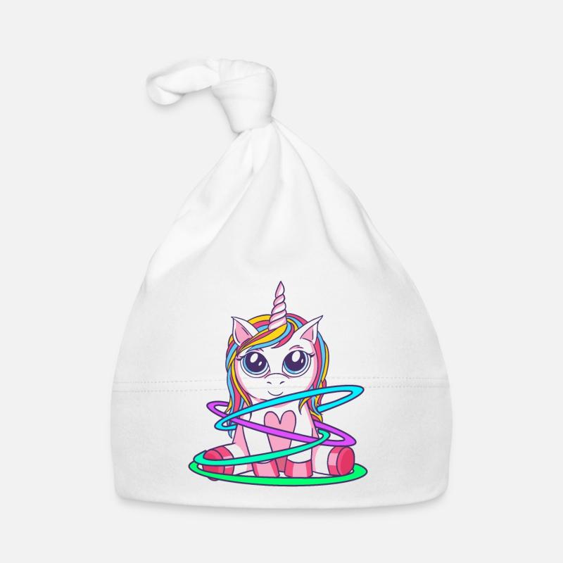 Regenbogen Hulacorn Einhorn Rythmische Gymnastik Baby Bio-Mütze