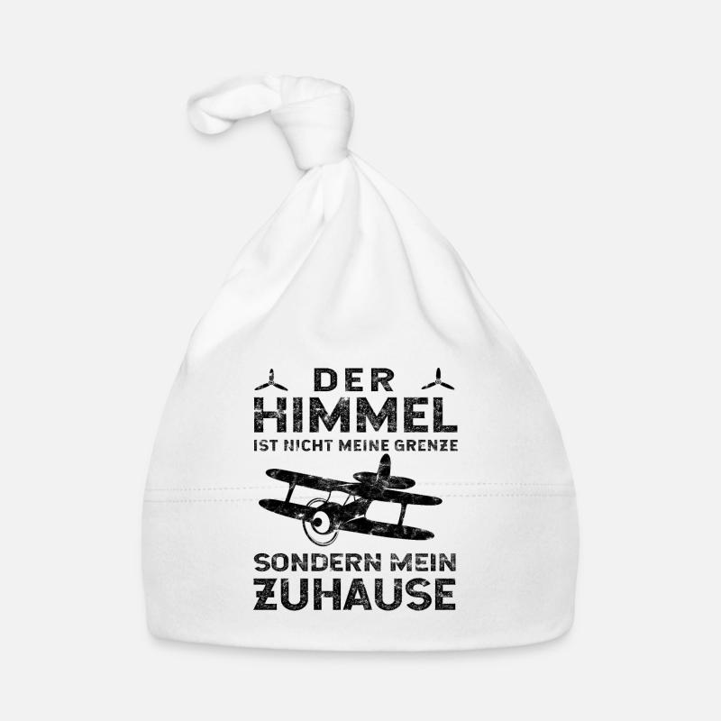 Flugzeug Pilot Flieger Flug Spruch Baby Bio-Mütze