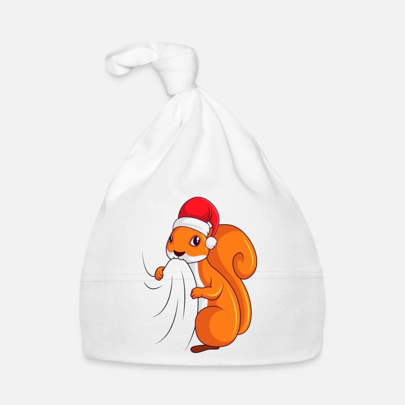 Eichhörnchen Weihnachten Baby Bio-Mütze