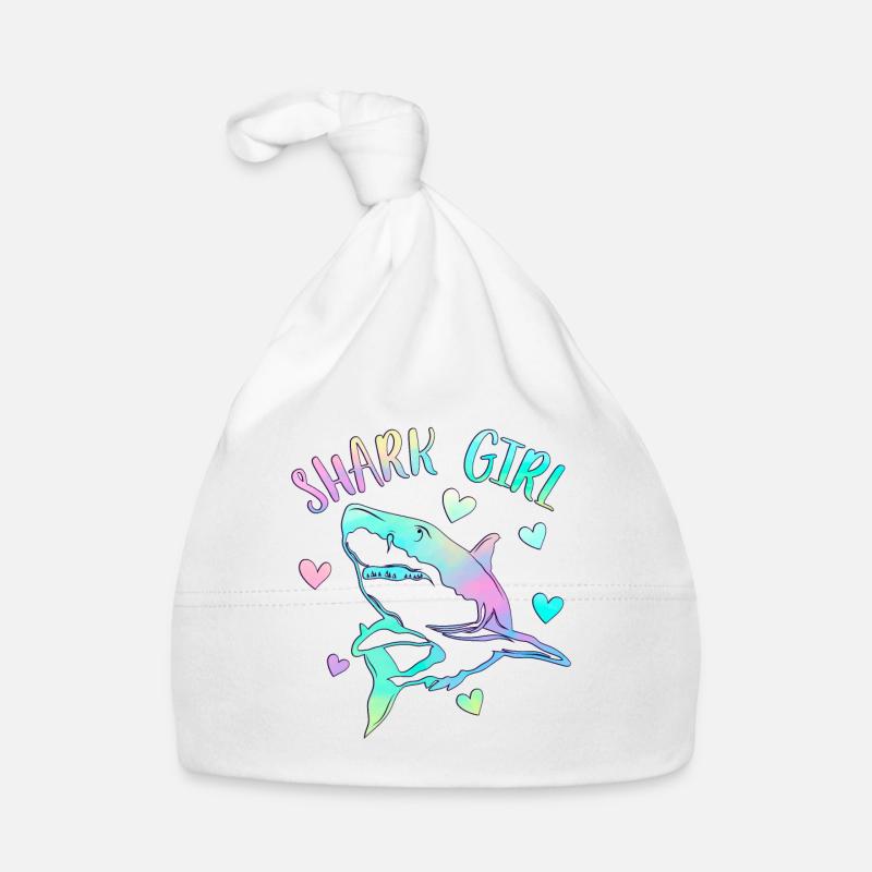 Fille requin Bonnet bio Bébé