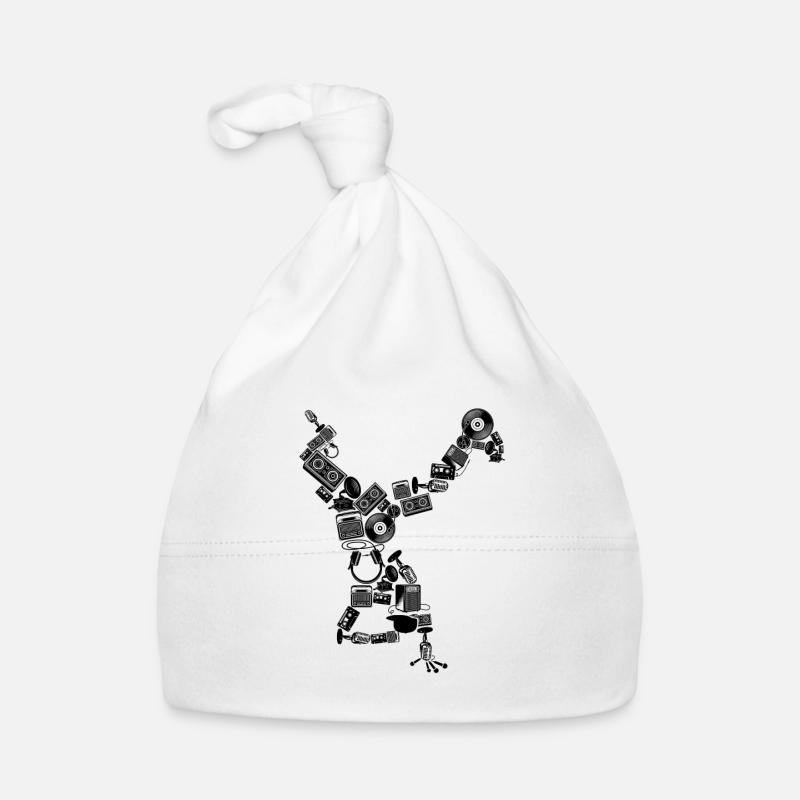 Breakdance B-Boy Dance Danseur Breakdance des années 80 - Bonnet bio Bébé - blanc