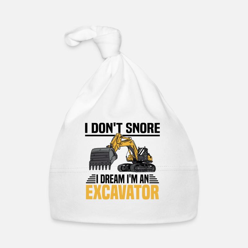 Crawler Excavator Excavator Sorry Construction Machine Organic Baby Cap