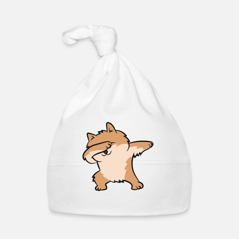 Cute Pomeranian Dabbing Pomeranian Organic Baby Cap