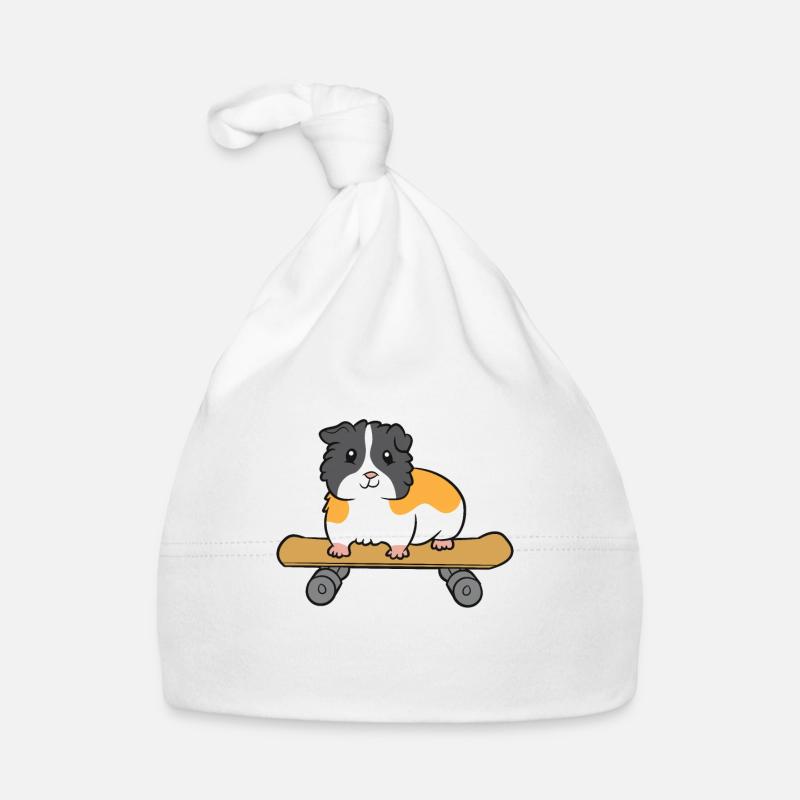 Skateboard Cochon d’Inde Patineur mignon Bonnet bio Bébé