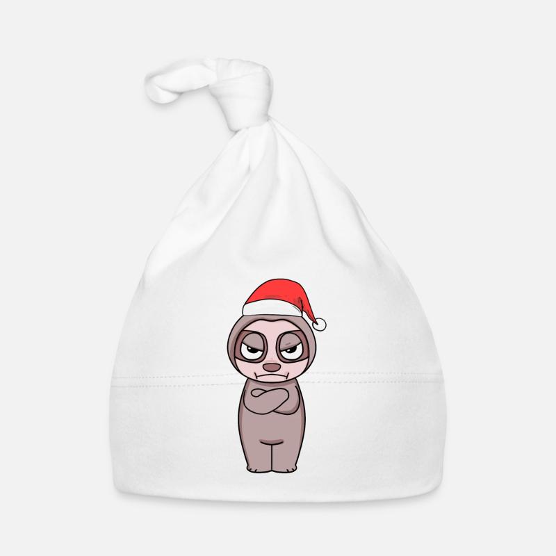 Faultier Weihnachten Baby Bio-Mütze