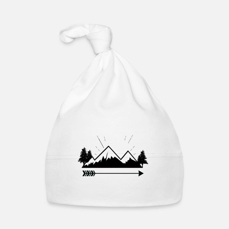 Montagnes - Bonnet bio Bébé - blanc