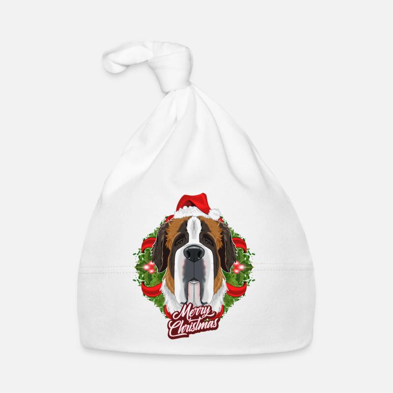 Saint Bernard Lover I Merry Christmas Saint Baby Bio-Mütze