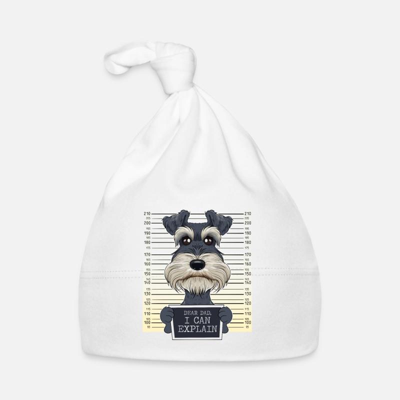 Drôle de Schnauzer Miniature Papa I Schnauzer Bonnet bio Bébé