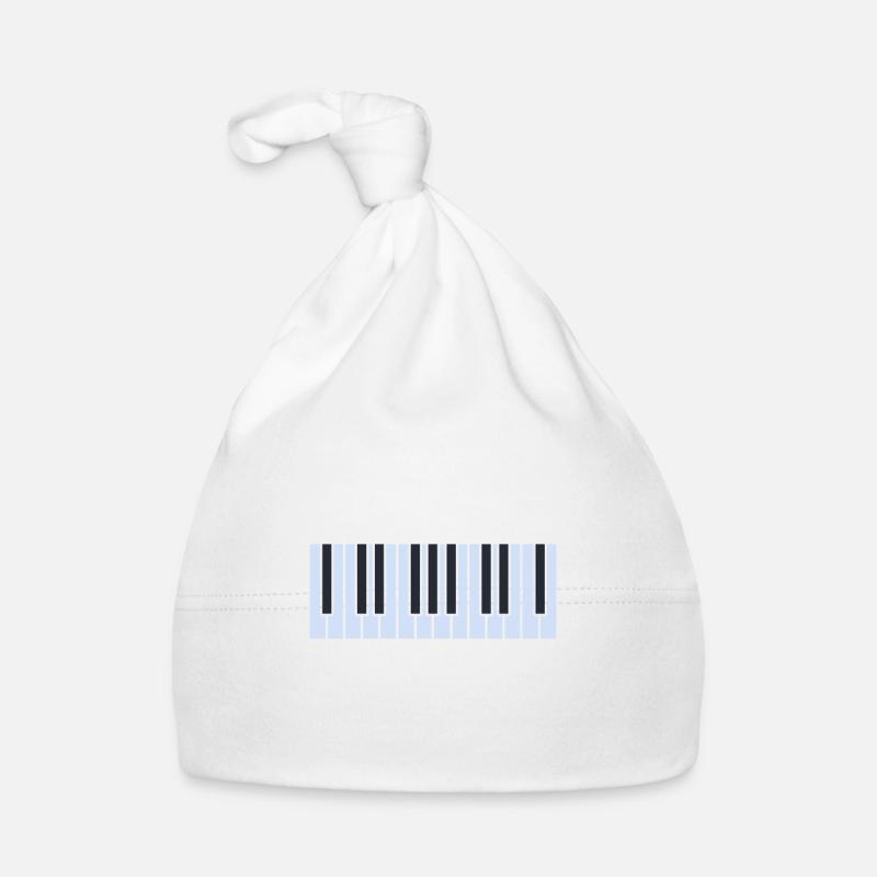 Piano Player Piano Keys Organic Baby Cap