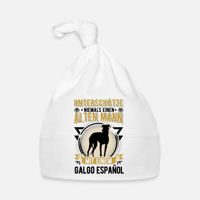 Galgo Español Alter Mann Spanischer Windhund Baby Bio-Mütze