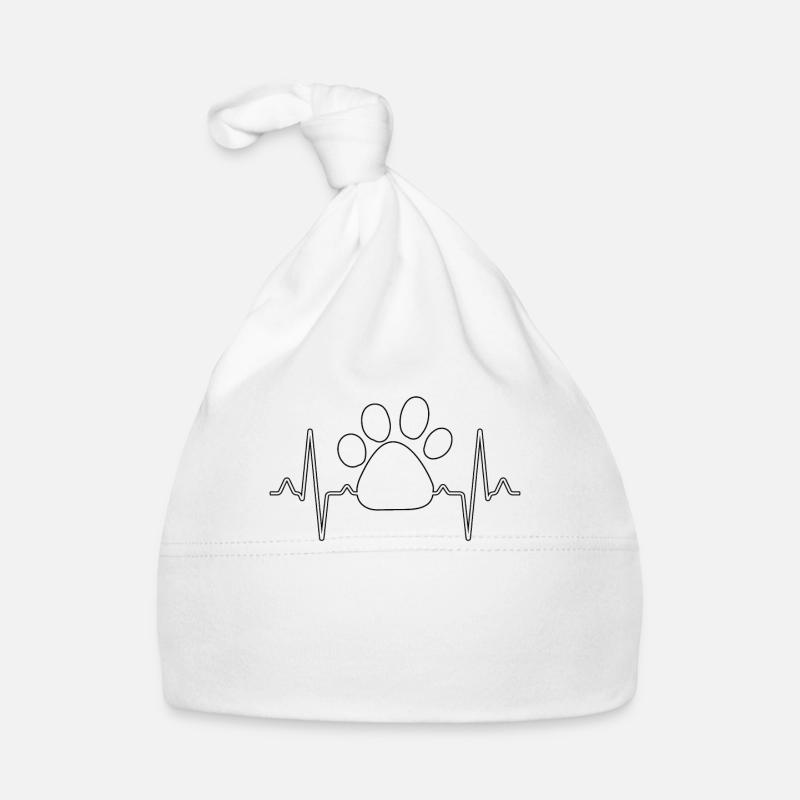 Hunde Pfote Herzschlag Baby Bio-Mütze